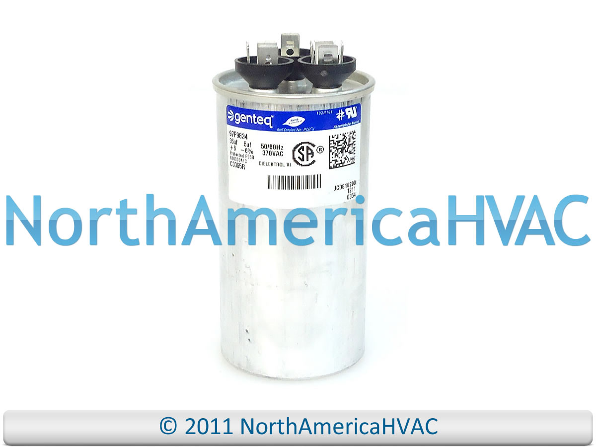 Capcom Run Capacitor 35/5 uf MFD 370 Volt Fits Lennox Armstrong